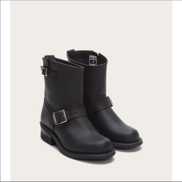Frye Waterproof Engineer Moto Boot Black 6.5 - Picture 4 of 12